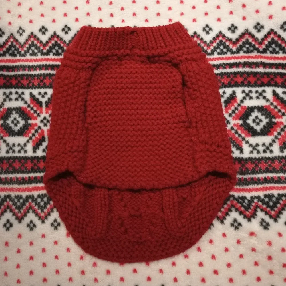 Max Studio Pet Cable-Knit Dog Sweater, Size S, Pre-Owned - Picture 2 of 3